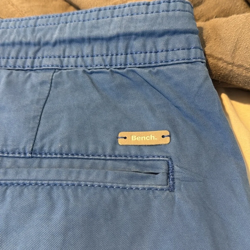 Bench Chino Shorts‎ Men's 36 Blue 100% Cotton Drawstring Multipurpose City